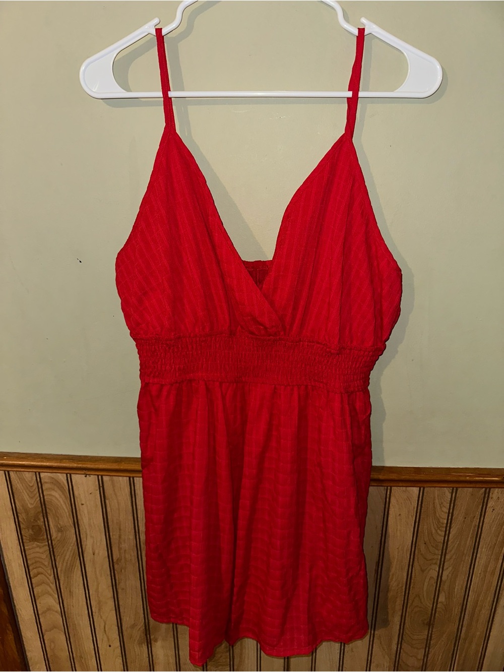 Red Sleeveless One-Piece Romper